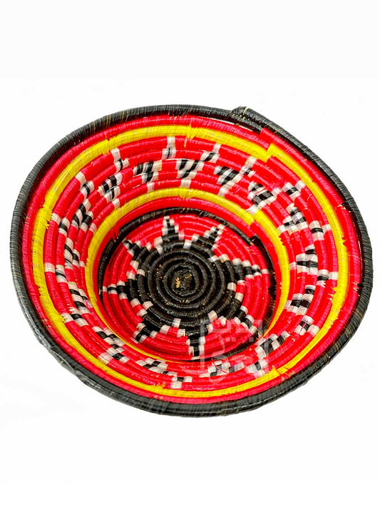 YemeniAuthentic straw bowl - طبق يمني قش بقاعدة حجم صغير AZ4