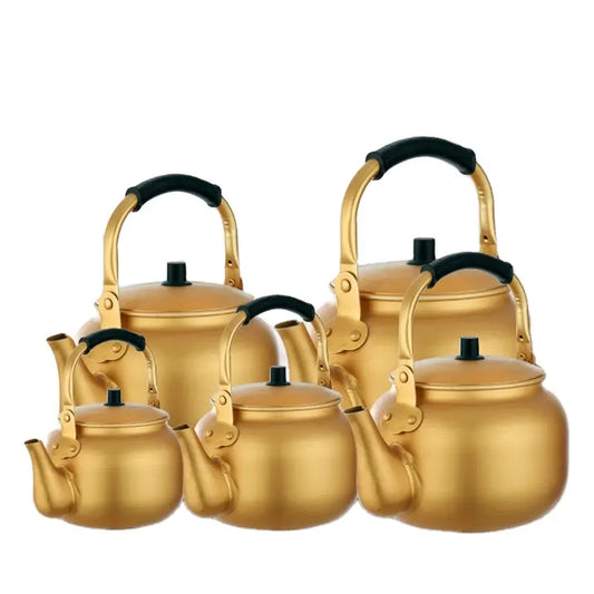 Gold Tea pot set - كتلي شاهي ذهبي