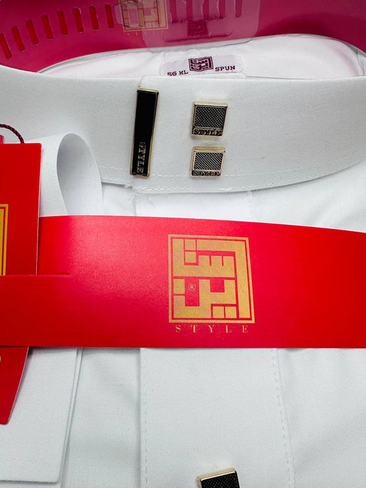 Arabic Men Style Thobe Yemeni - White Color - ثوب ستايل ثوب يمني و خليجي - أبيض