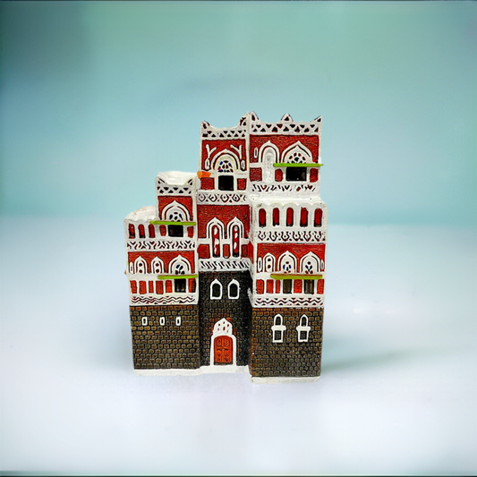DKJ2 Scale model of the traditional high tower building - نموذج مصغر للبيت الصنعاني التقليدي في اليمن
