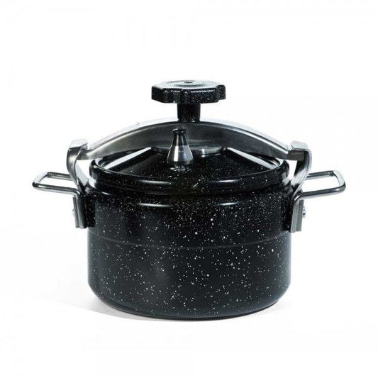 Black stainless steel pressure cooker - دست ضغاط