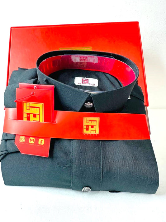 Arabic Kids Style Thobe Yemeni -Black- ثوب أطفال ستايل ثوب يمني و خليجي -أسود