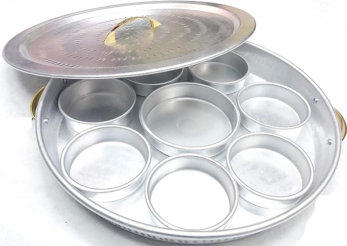 Food serving tray with lid cover - طقم تقديم الفطار