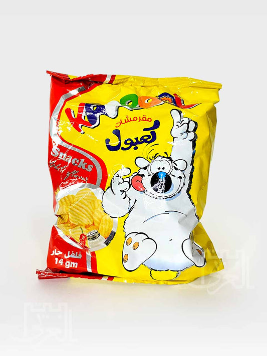 Kaabool snacks chips chili flavor 14gm - مقرمشات كعبول بالفلفل الحار